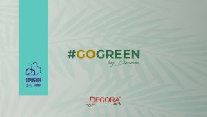 Decora #GoGreen promotion for Singapore Archifest with event details (15-17 May).