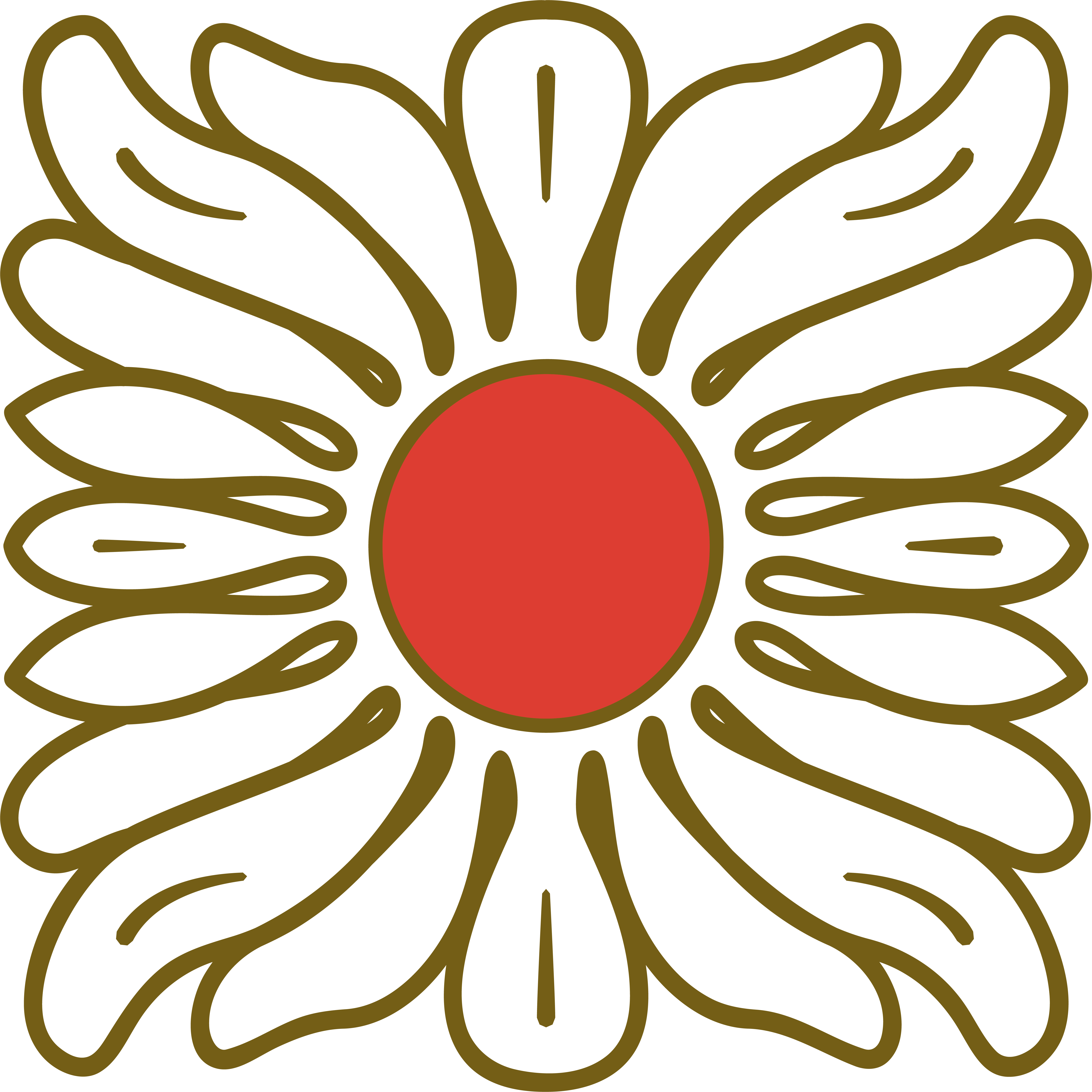 Colorful flower design with red center and golden petals symbolizing art and creativity in lime-based paintings