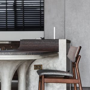 Modern Dining Room with Artistic Lighting and Stylish Furniture